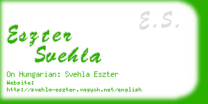 eszter svehla business card